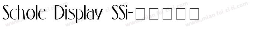 Schole Display SSi字体转换